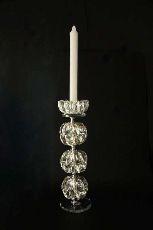 Candeliere con mandorle di cristallo - grande